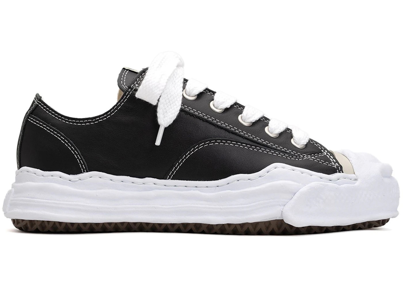 Maison Mihara Yasuhiro Hank OG Sole Leather Low Black White - 1
