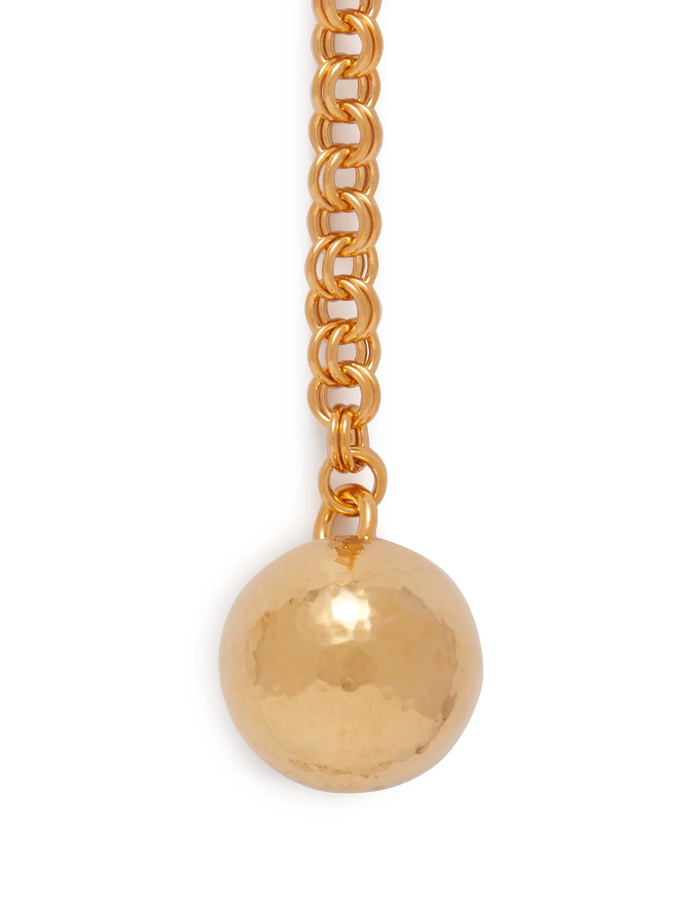 Ball 18-karat gold-plated long necklace - 4