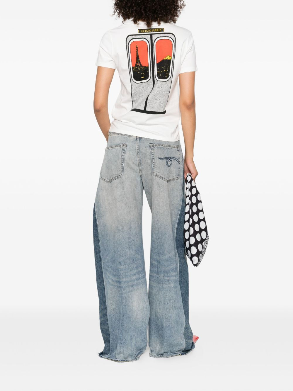 graphic-print cotton top - 2