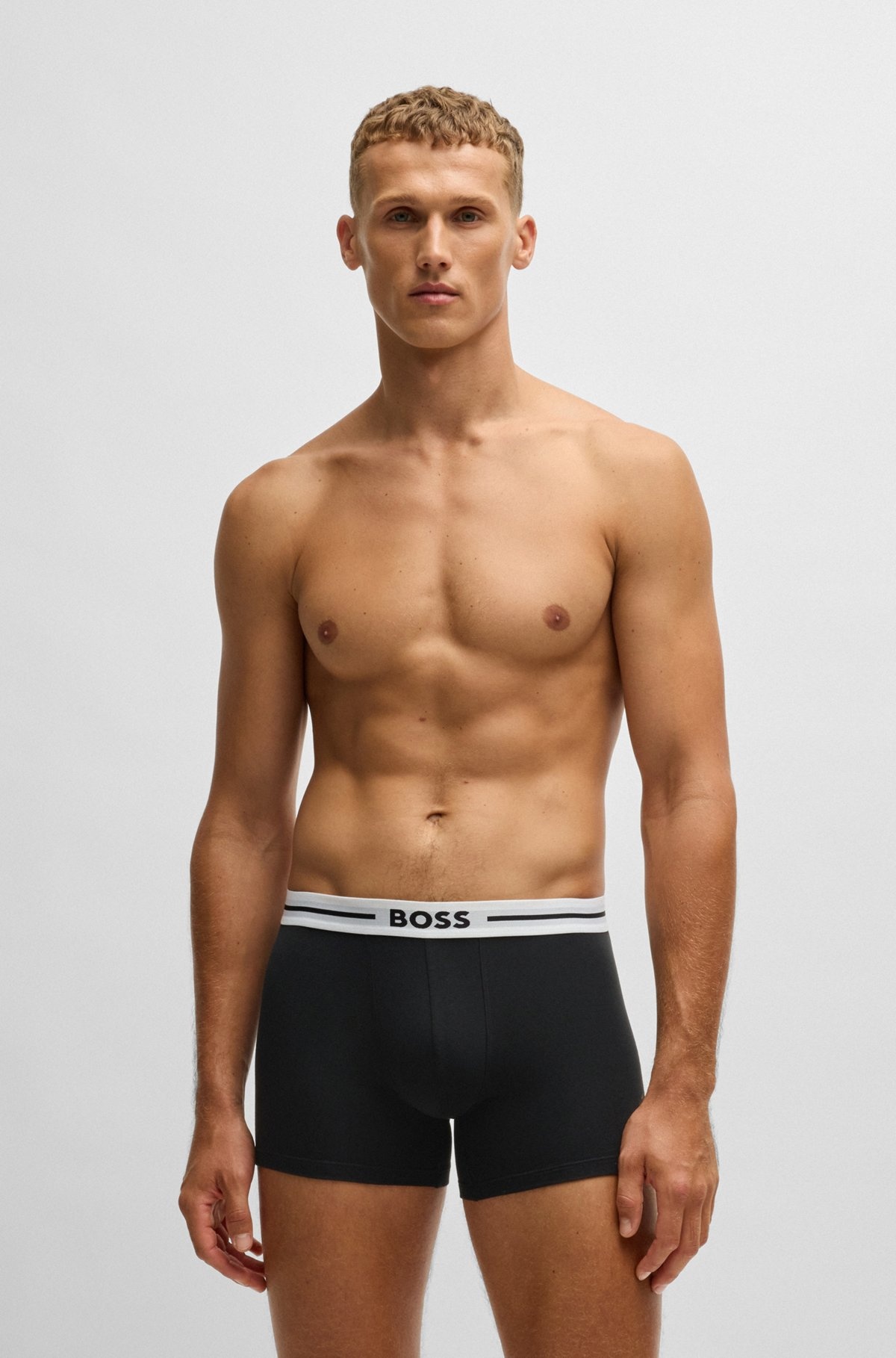 THREE-PACK OF STRETCH-COTTON BOXER BRIEFS WITH LOGOS - 7