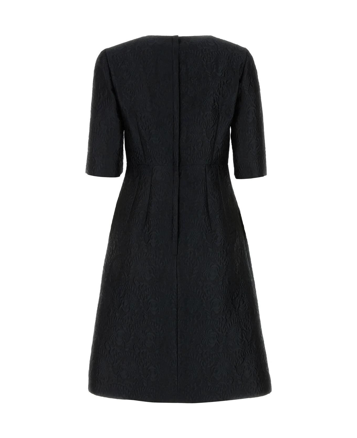 Black Jacquard Dress - 2