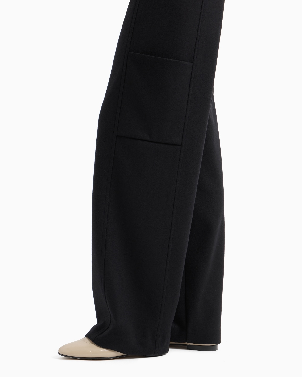 STRAIGHT-LEGGED TROUSERS IN WOOL DOUBLE JERSEY - 5