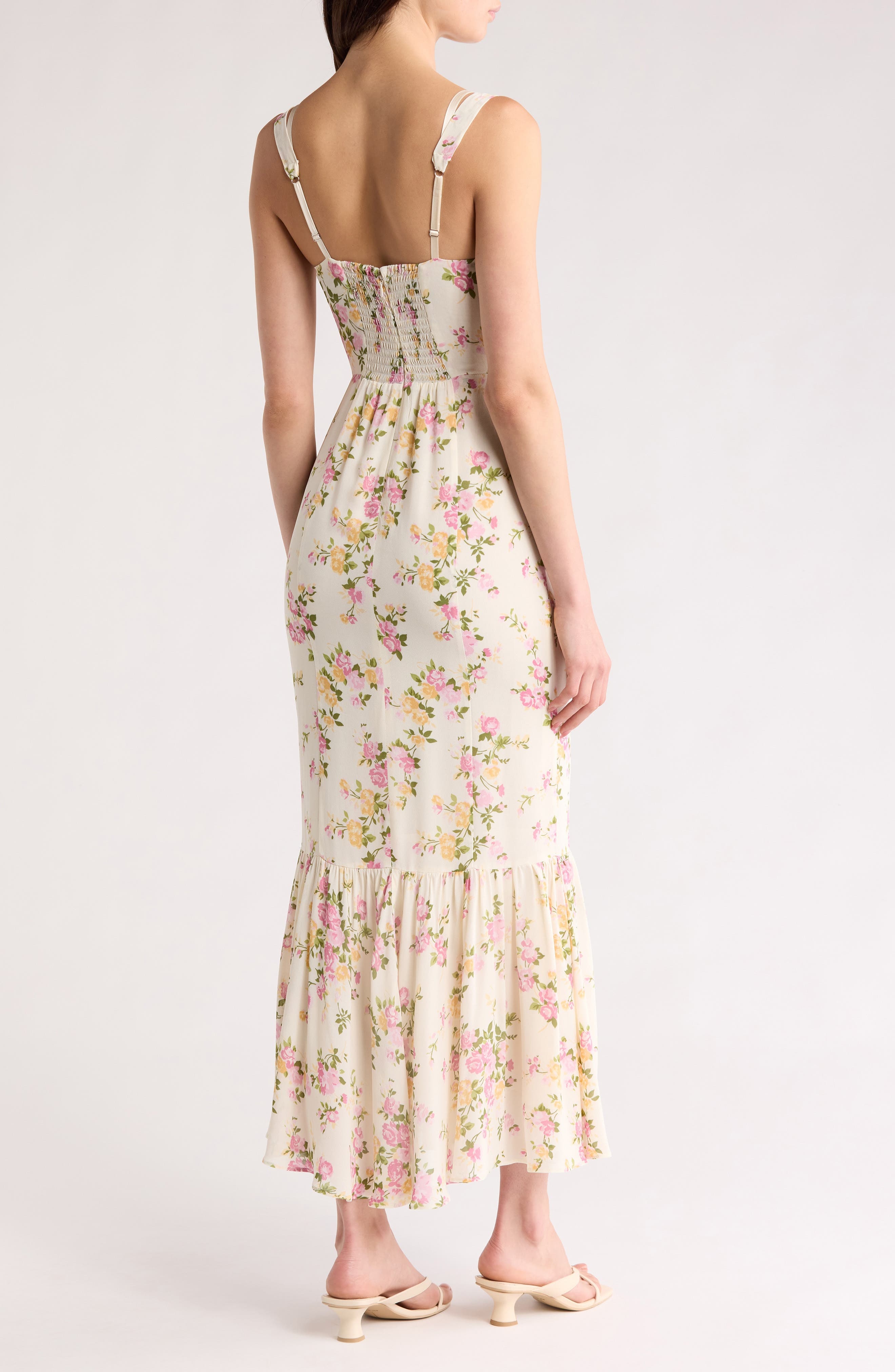 Reformation Irisa Floral Trumpet Dress in Posy at Nordstrom - 2