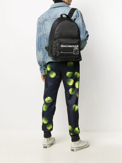 VERSACE JEANS COUTURE logo print backpack outlook