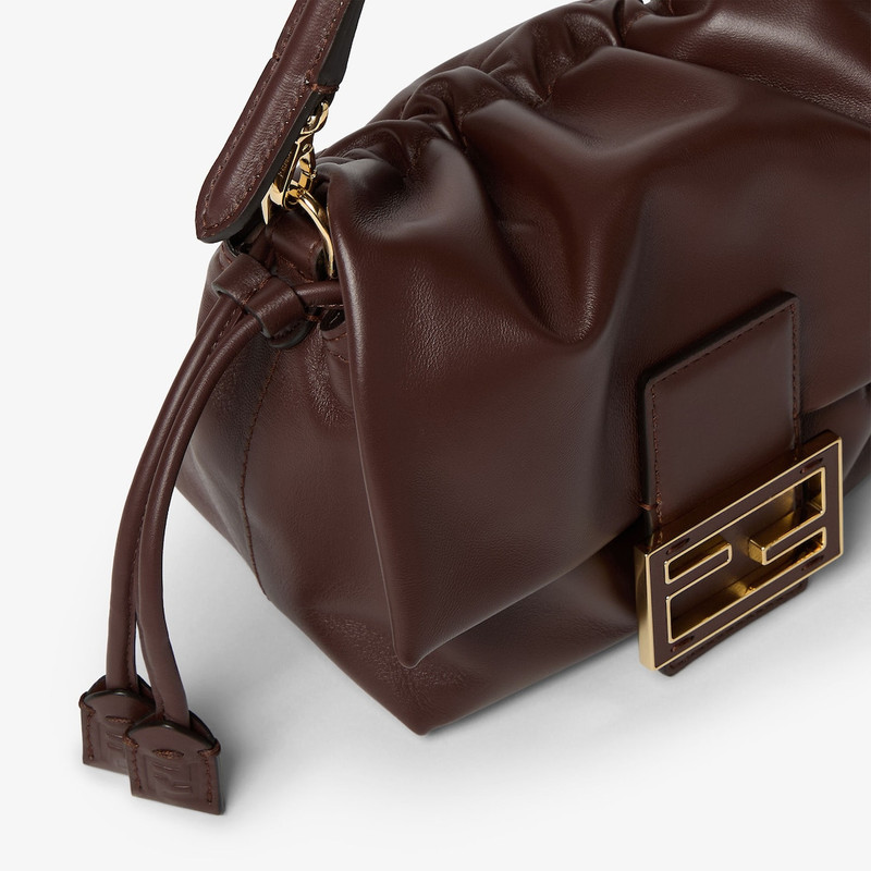Mamma Baguette Small Mahogany brown nappa leather mini-bag 5