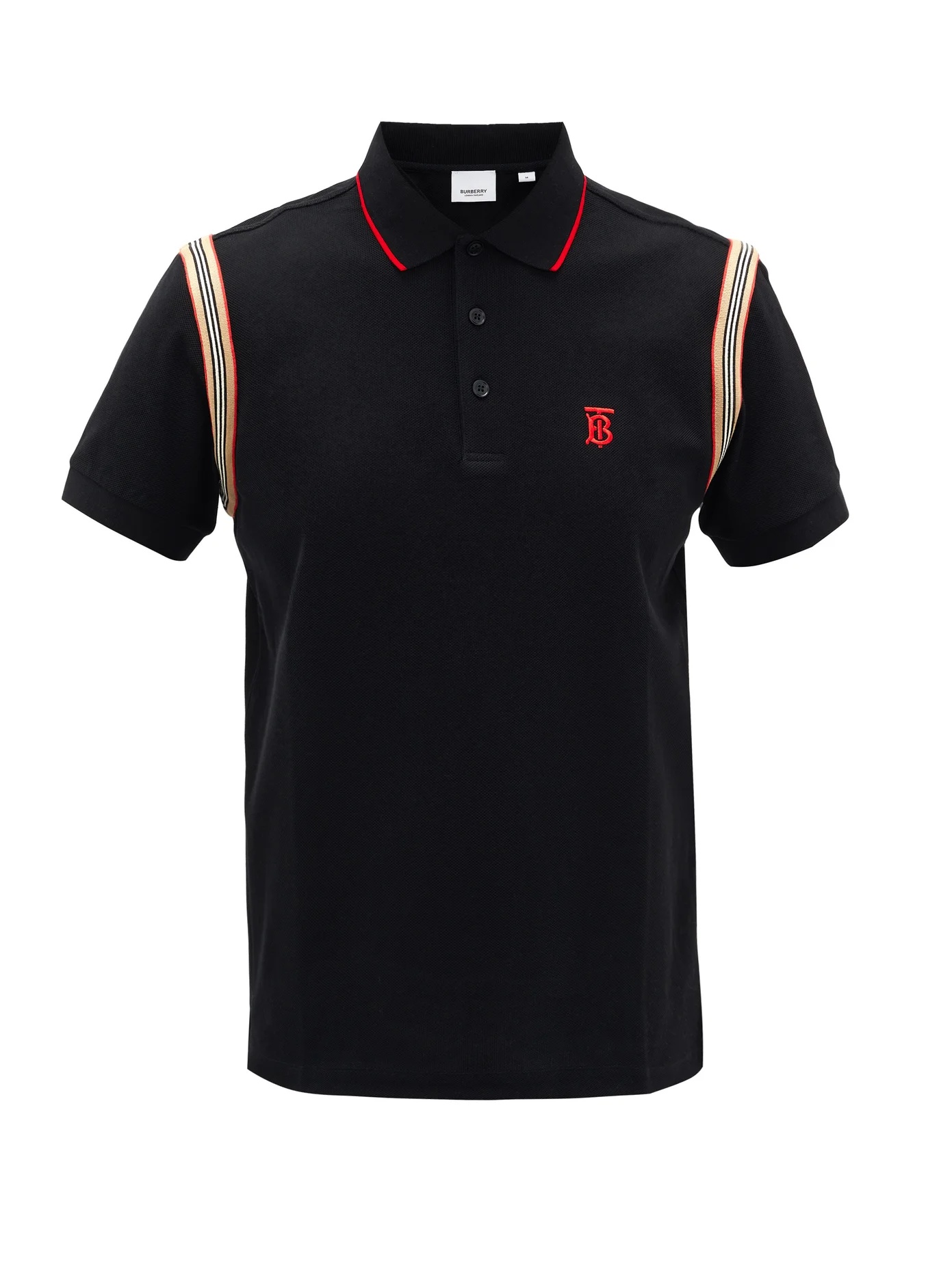 Kian Icon-stripe cotton-piqué polo shirt - 1