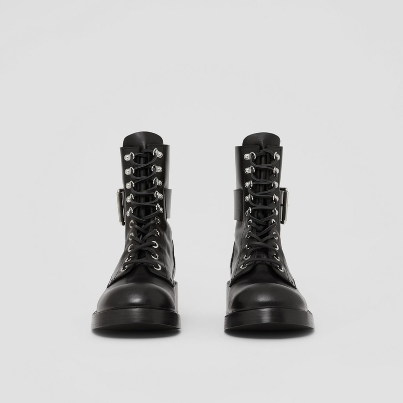 Strap Detail Leather Ankle Boots 4