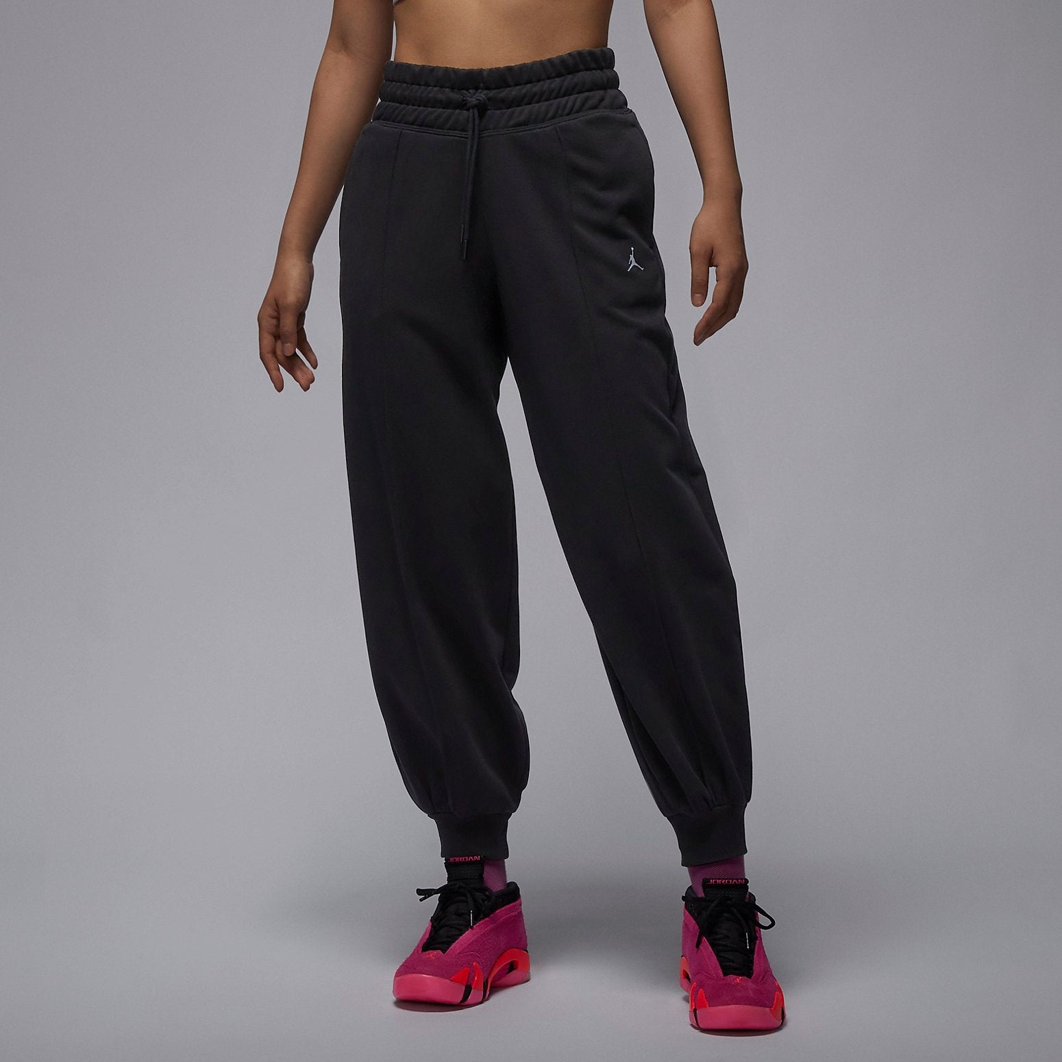 (WMNS) Air Jordan Sport Sweatpants Asia Sizing 'Black' FD7377-010 - 2