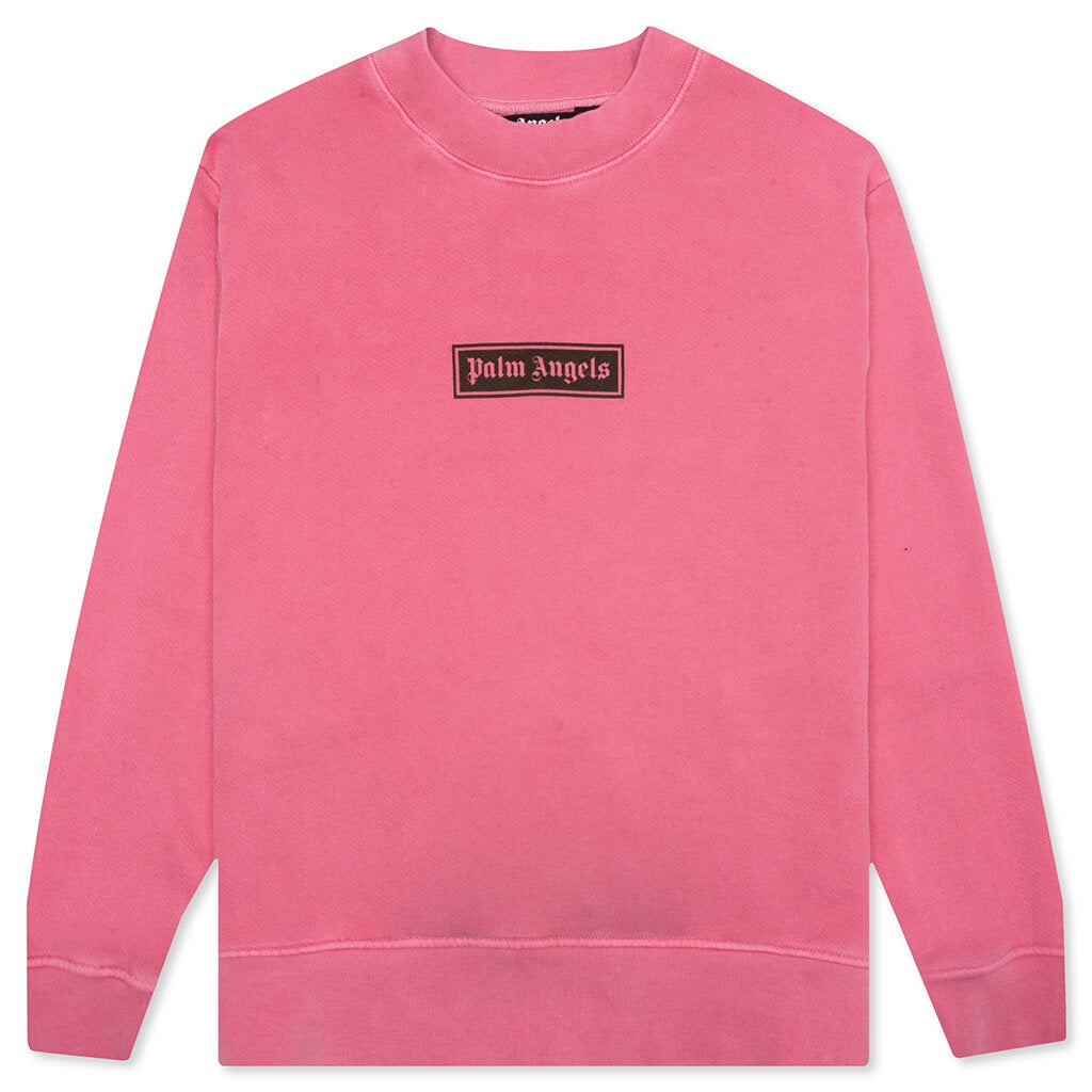 PALM ANGELS GD BOX LOGO CREW - FUCHSIA/BLACK - 1