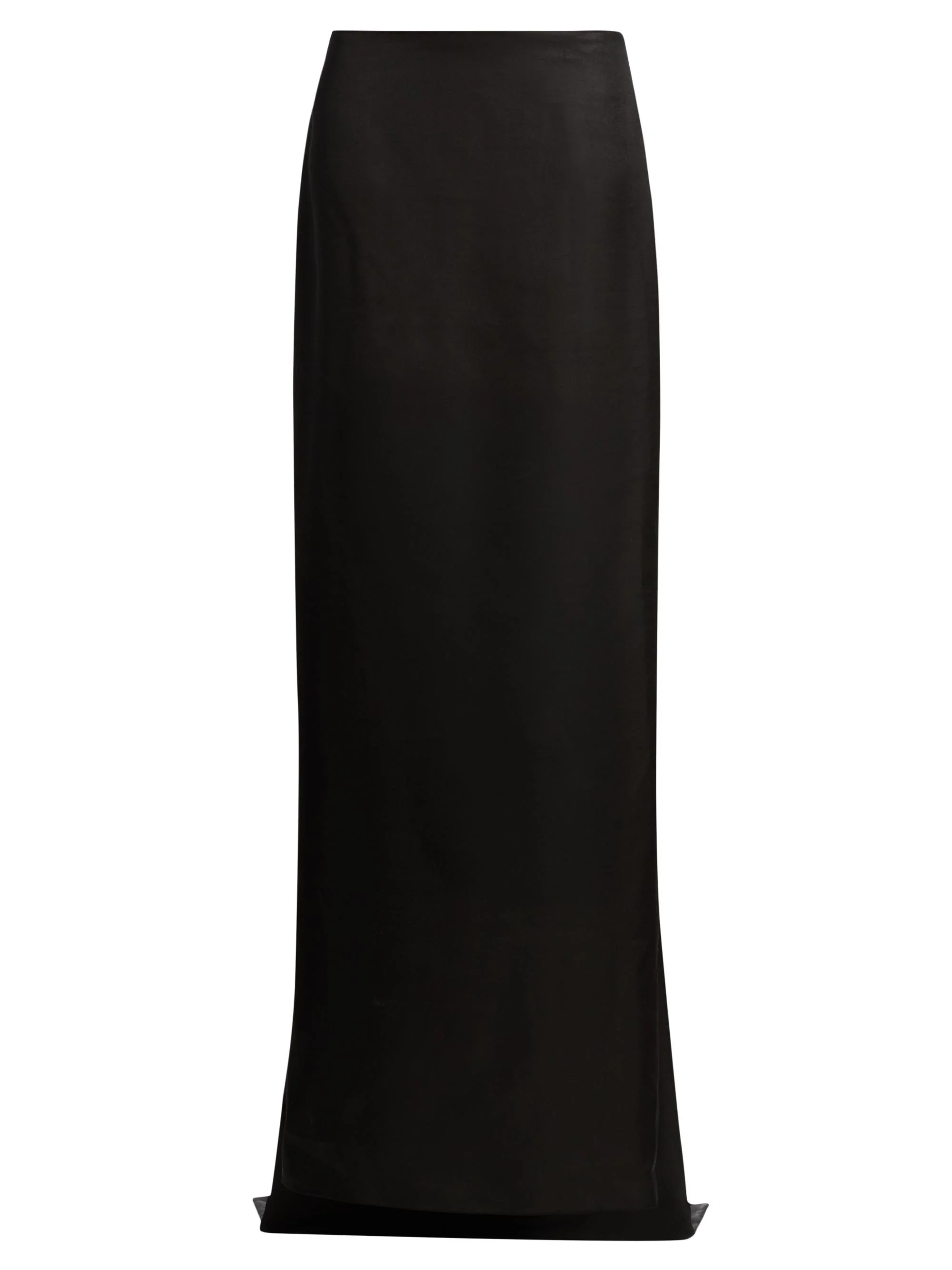 Women's The Monroe High-Low Satin Maxi Skirt - Black - 1