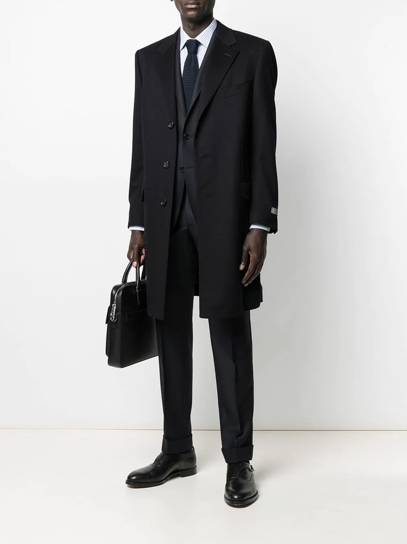 Canali single-breasted tailored coat outlook