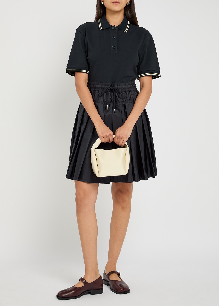 Moncler Piqué Cotton and Shell Mini Skirt - 4