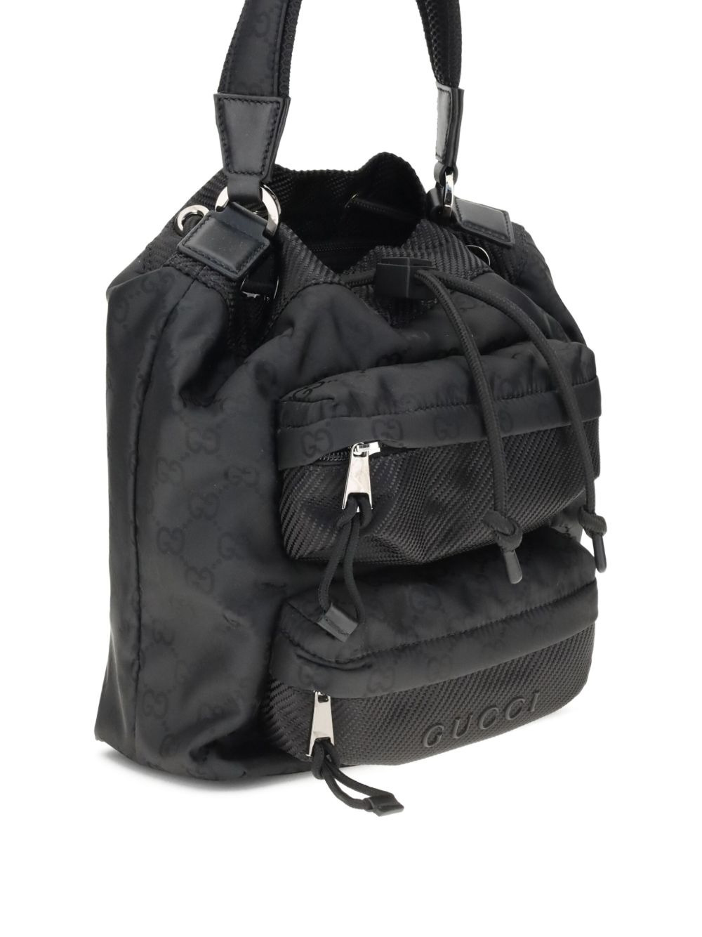 GG pattern drawstring backpack - 3