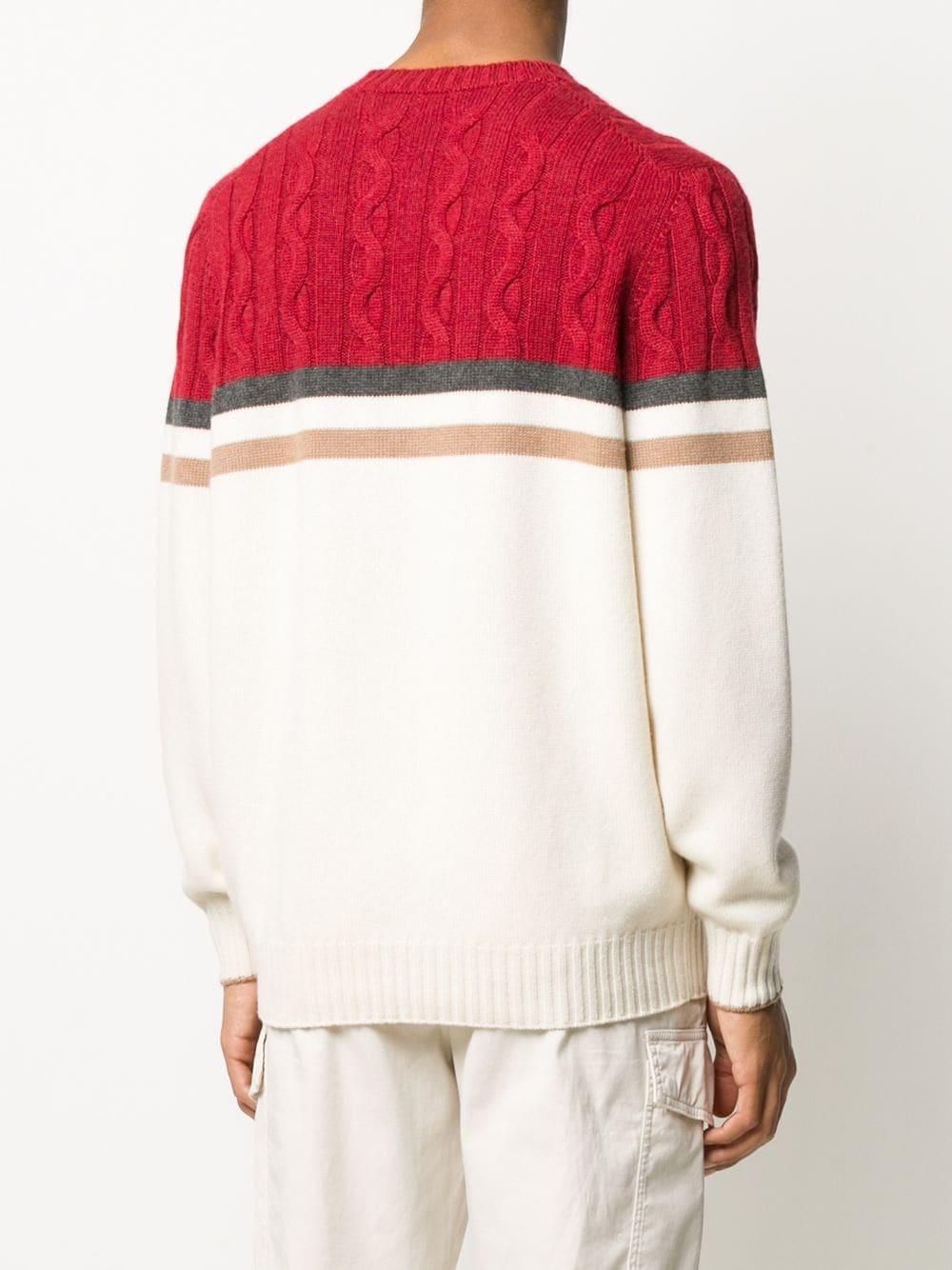 colour-block cashmere jumper - 4