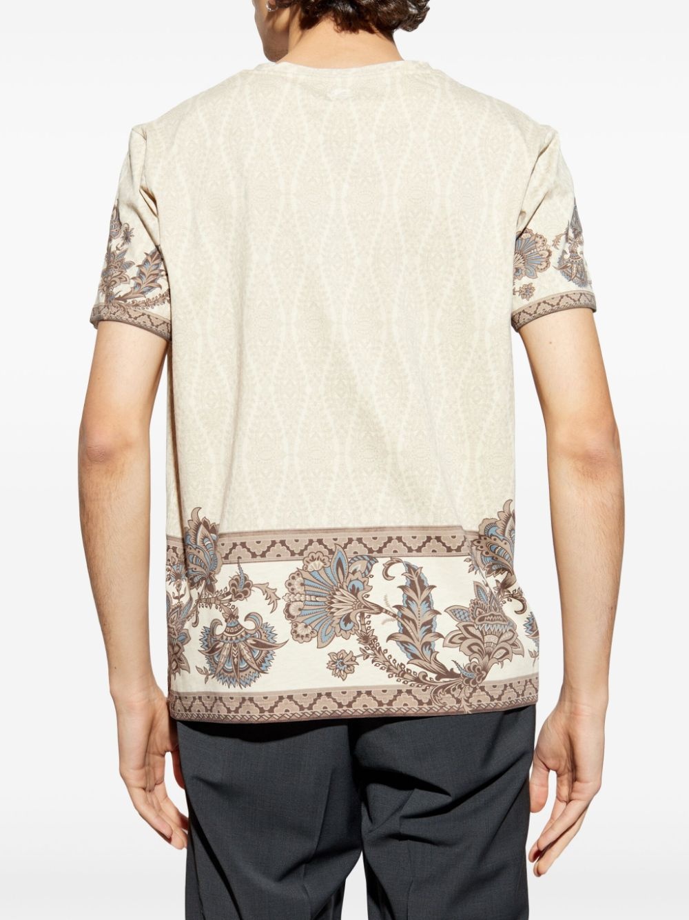 paisley-print T-shirt - 4