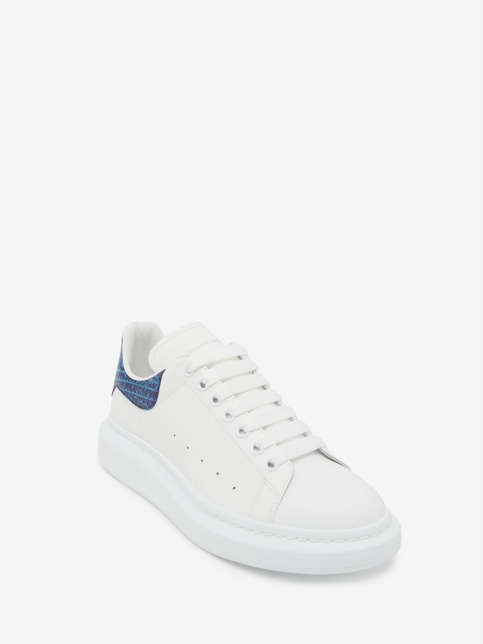Men's Oversized Sneaker in White/lapis Blue - 4