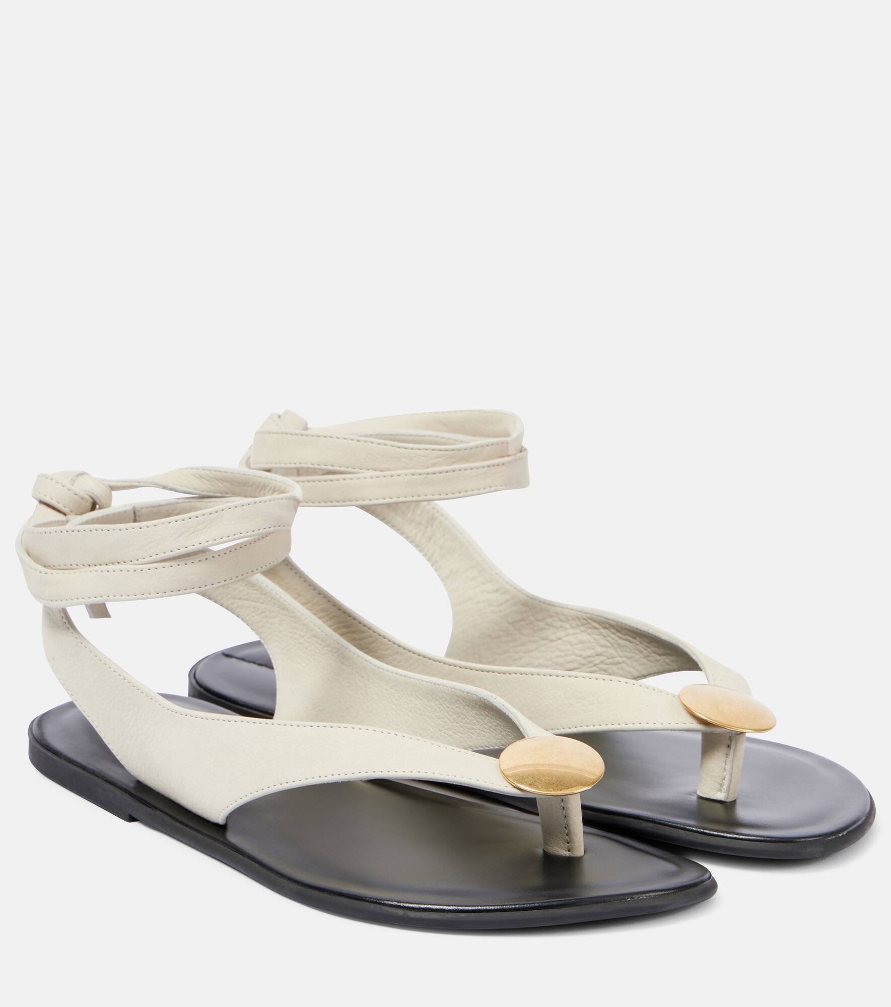 Charm nubuck thong sandals - 1