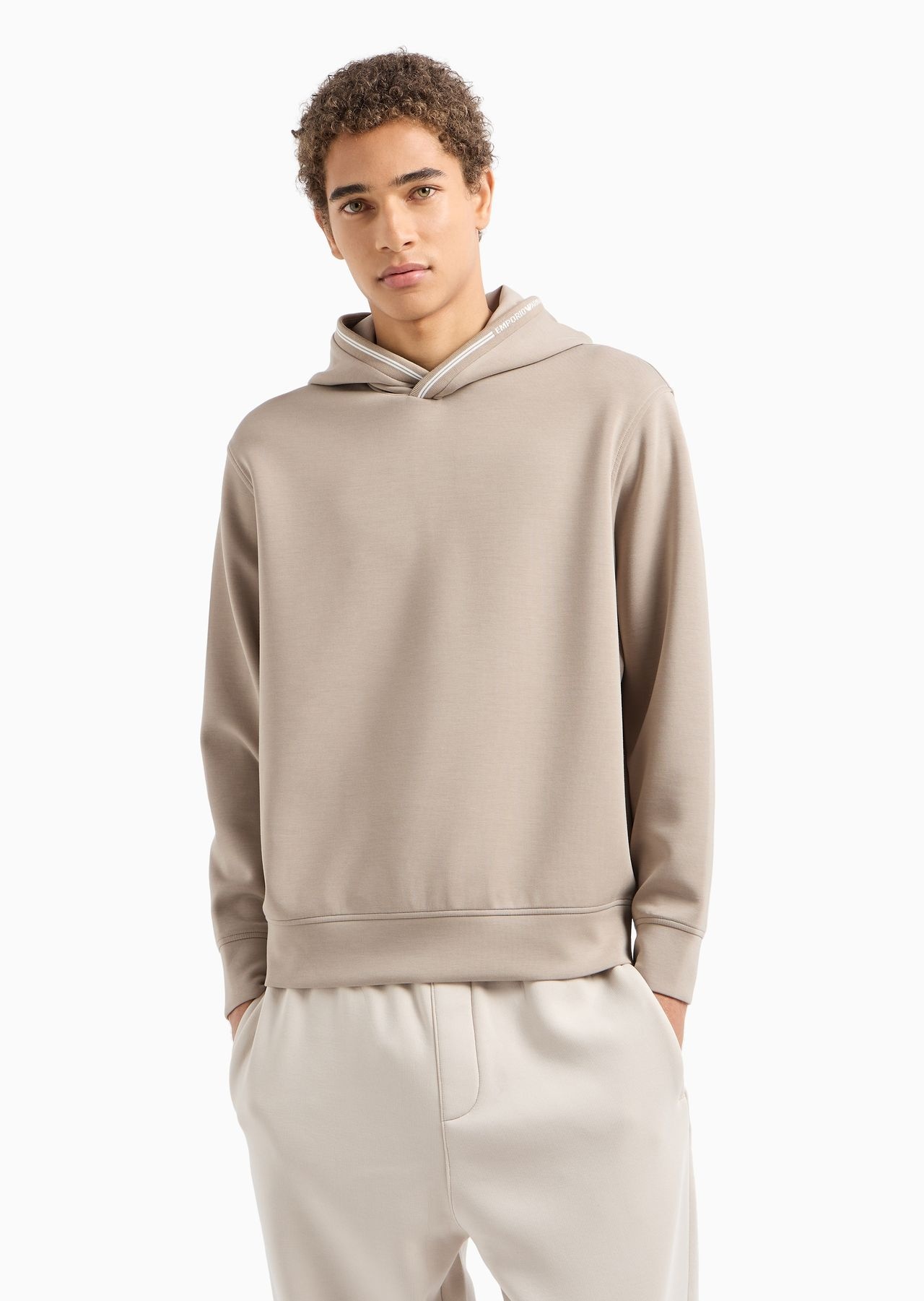 Hooded sweatshirt in bonded jersey - 2