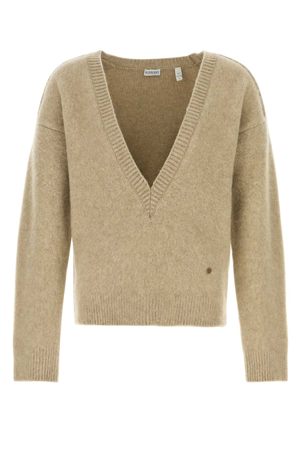 Burberry Men Cappuccino Wool Blend Sweater - 1