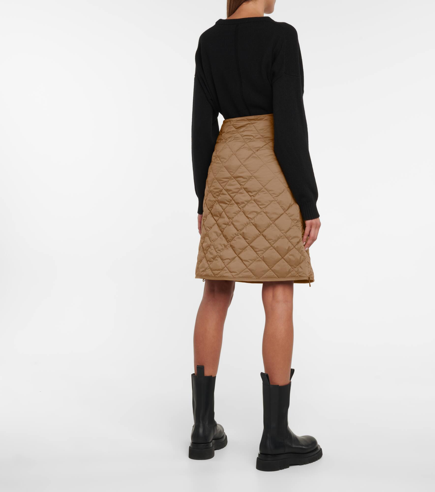 Quilted high-rise skirt - 3