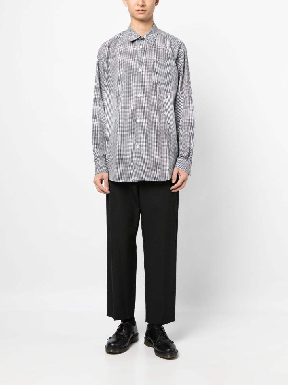 mixed-print cotton shirt - 2