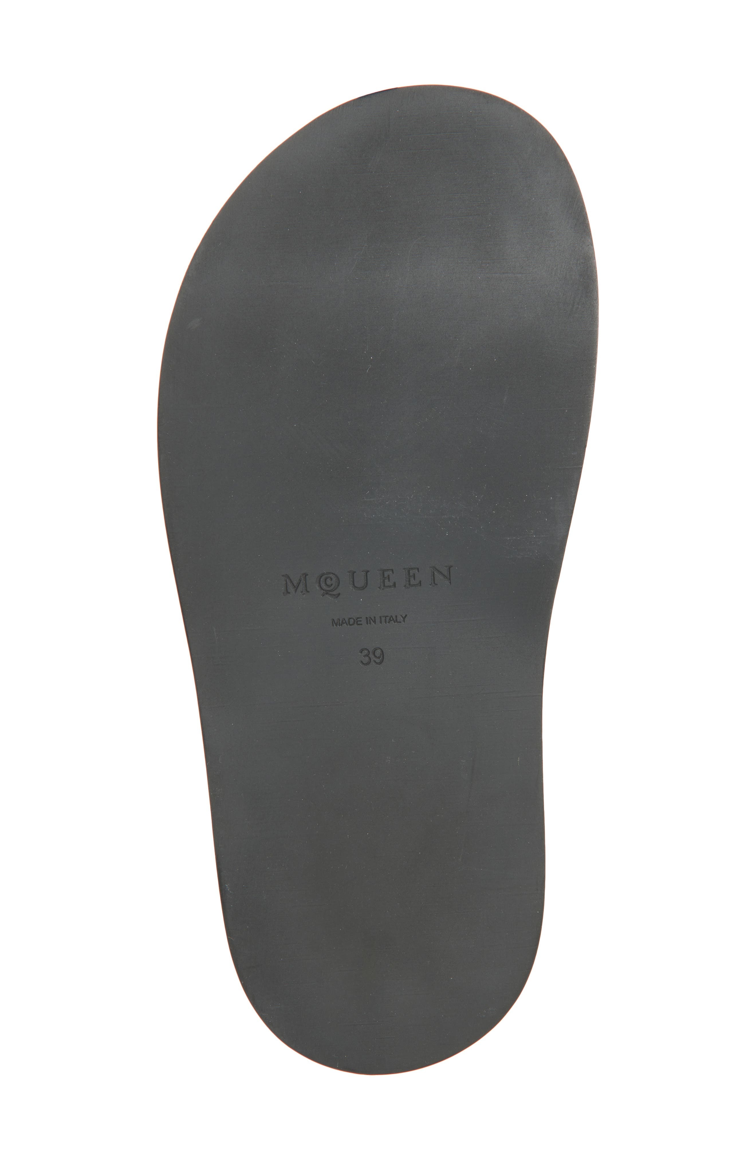 McQueen Kiltie Fringe Slide Sandal in White/Silver at Nordstrom - 6