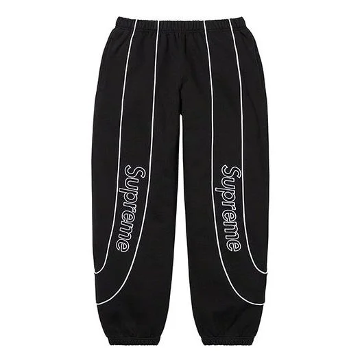 Supreme Track Paneled Sweatpants 'Black White' SUP-FW21-167 - 1