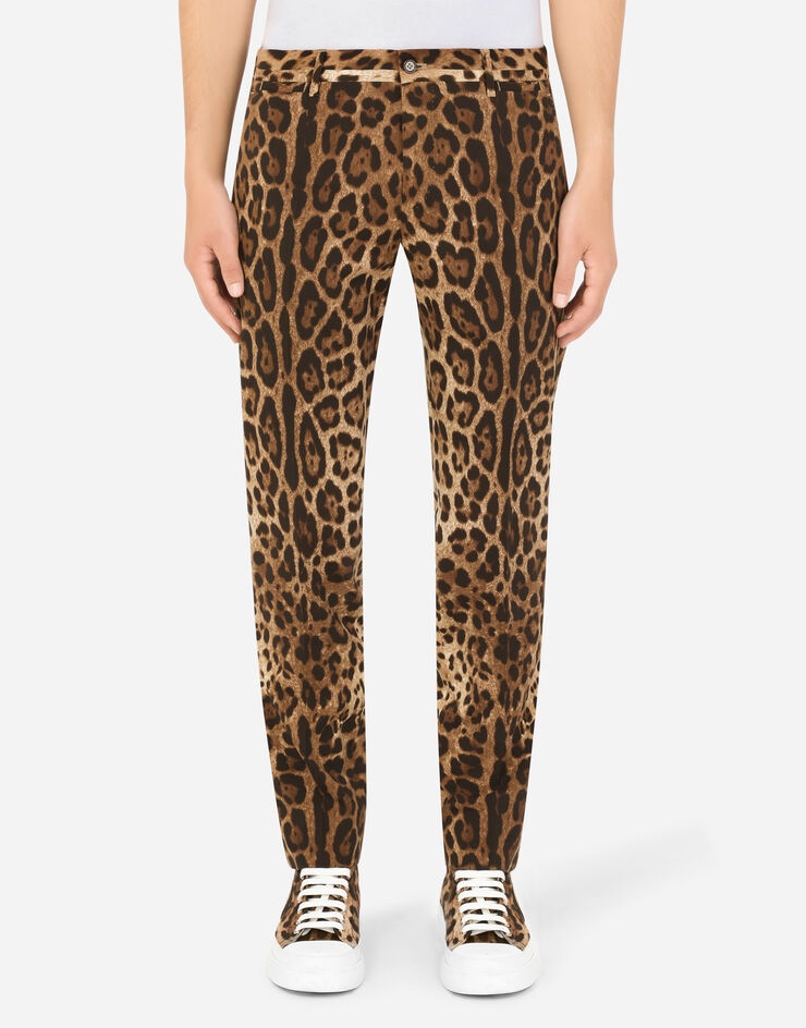 Double-breasted wool Sicilia-fit suit with leopard print - 8