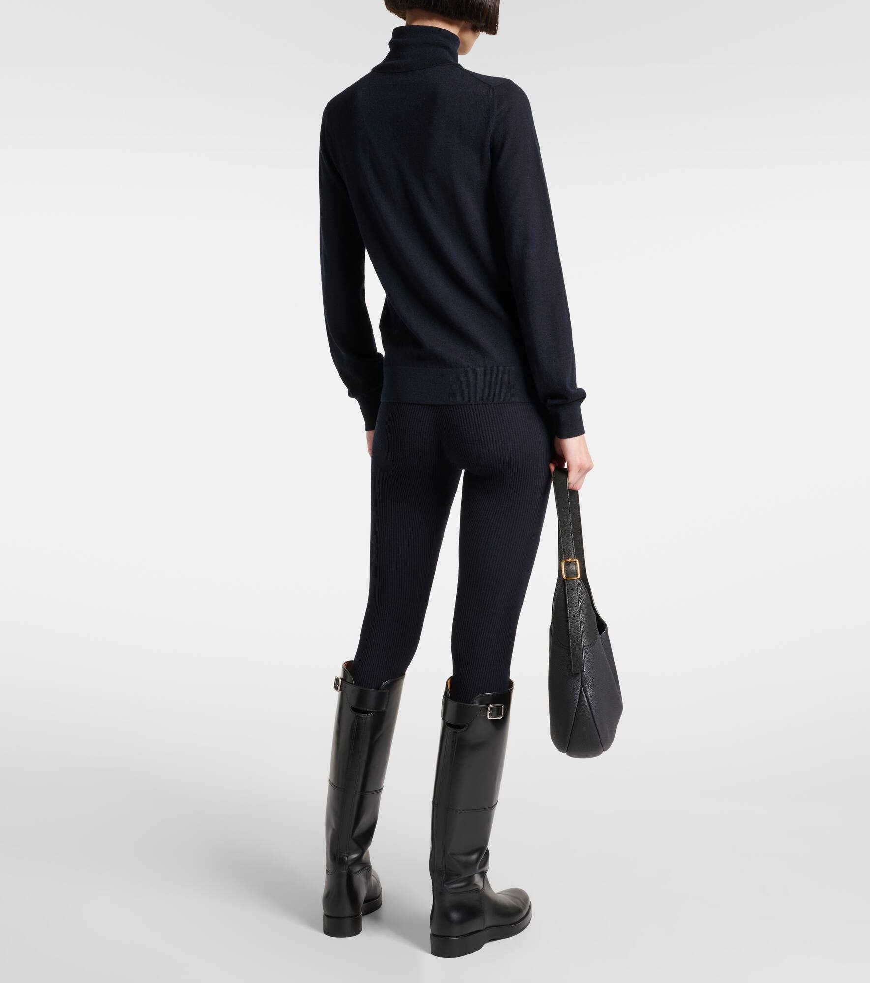 Dolcevita cashmere turtleneck top - 3