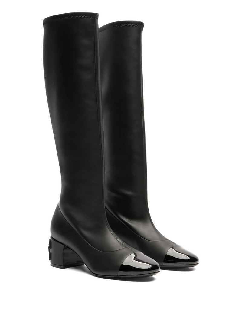 CASADEI 50mm leather knee-high boots outlook