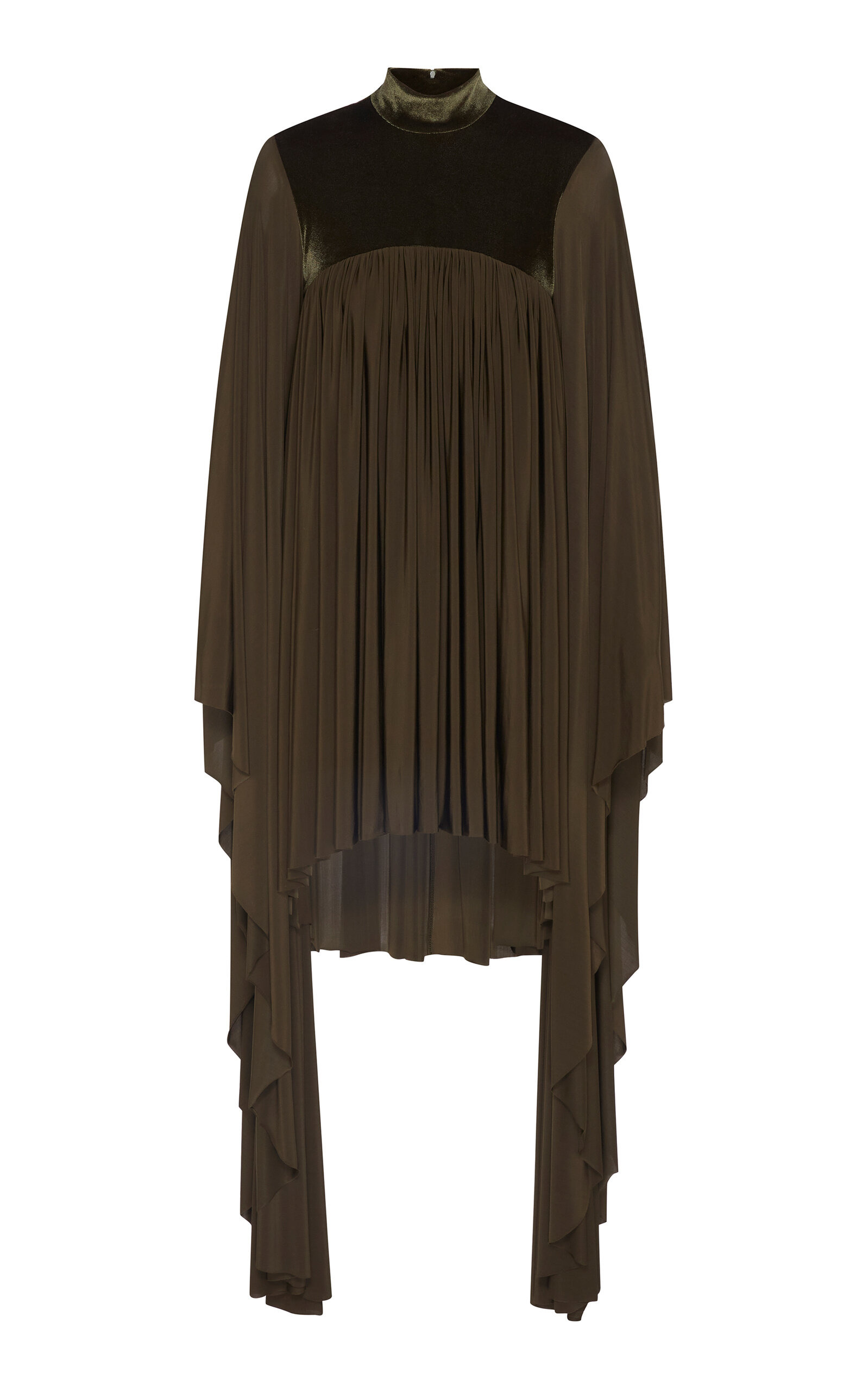 Memento Batwing Mini Dress olive - 1