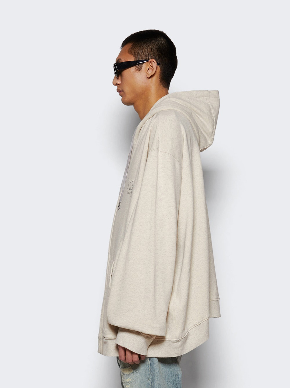 Sweat Jacket Ecru Melange - 3