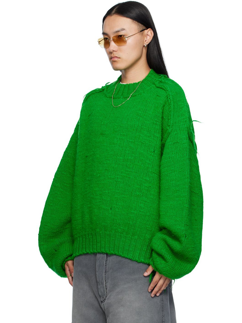 LU'U DAN Green Kingpin Knit Sweater outlook