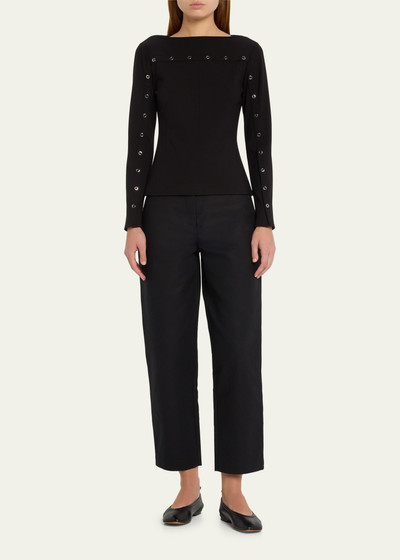 3.1 Phillip Lim Fitted Long-Sleeve Ring Snap Top outlook