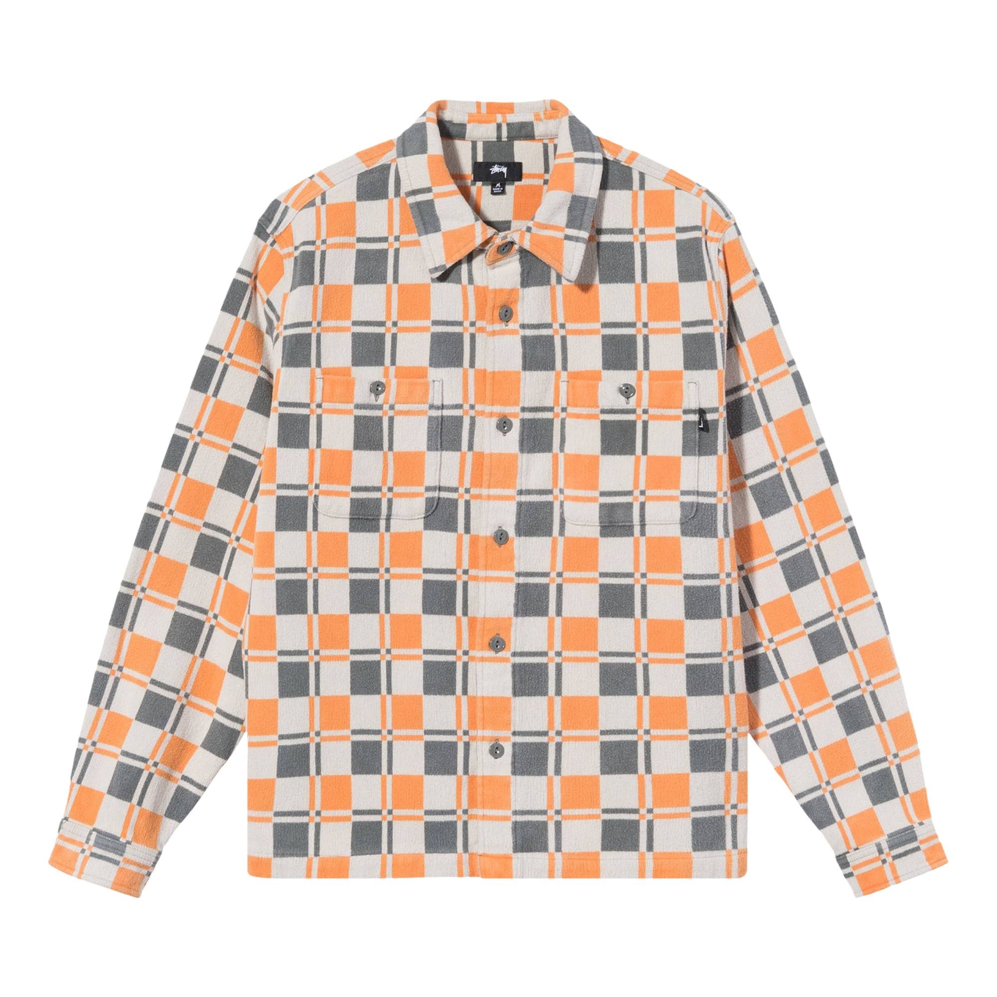 Stussy Brent Plaid Long-Sleeve Shirt 'Tan' - 1