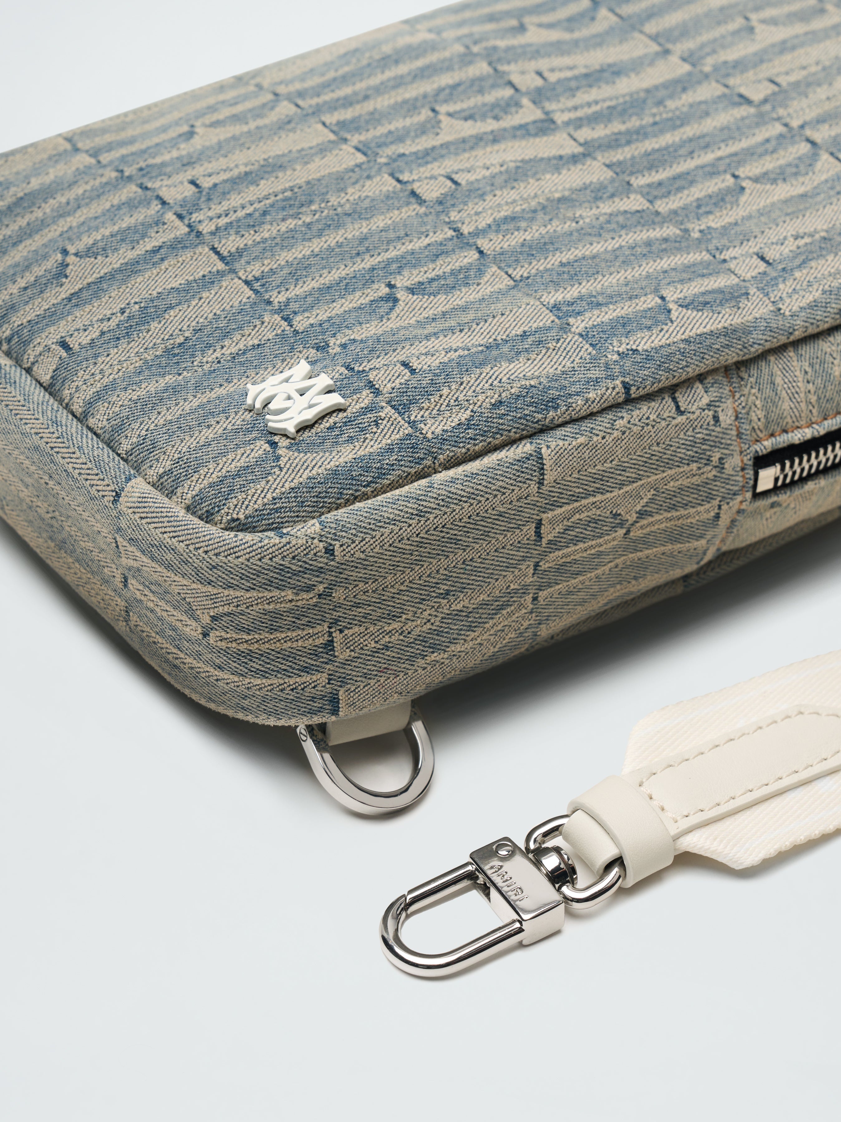 AMIRI JACQUARD DENIM SLING BAG - 3