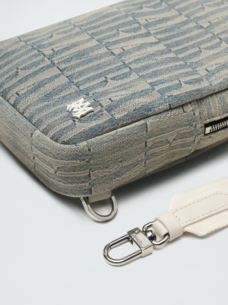 AMIRI JACQUARD DENIM SLING BAG 3