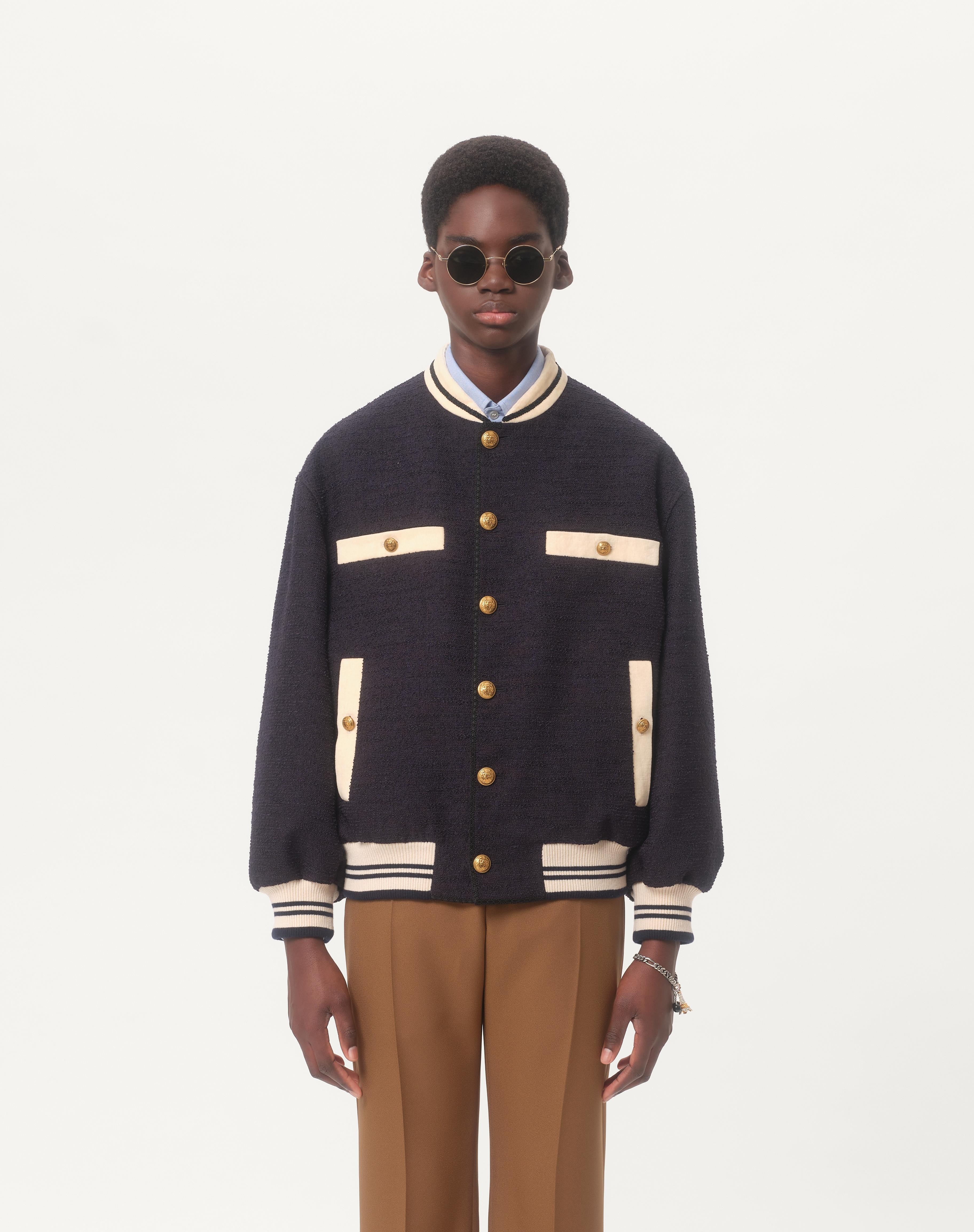 COTTON TWEED BOMBER - 5