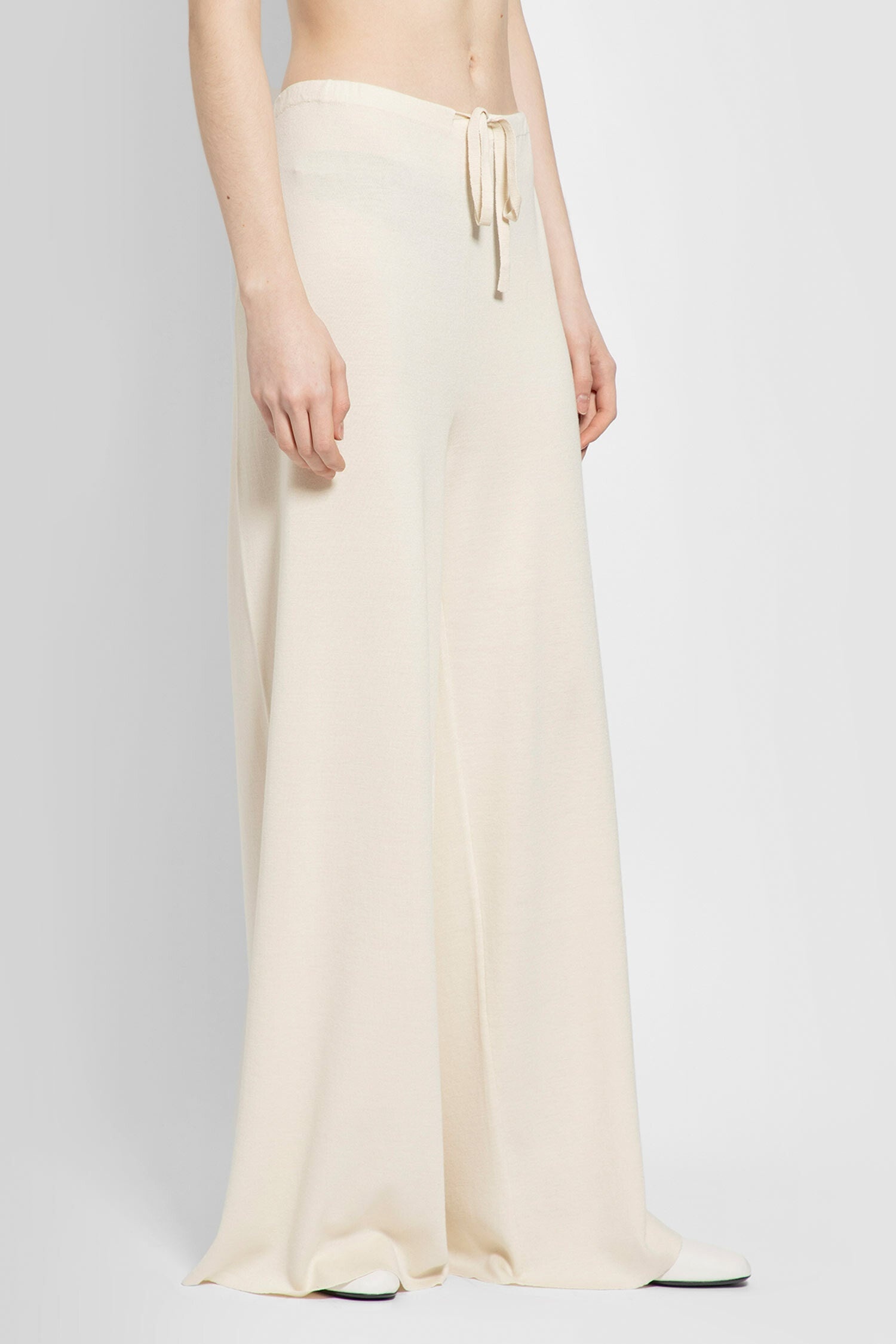 THE ROW WOMAN OFF-WHITE TROUSERS - 3