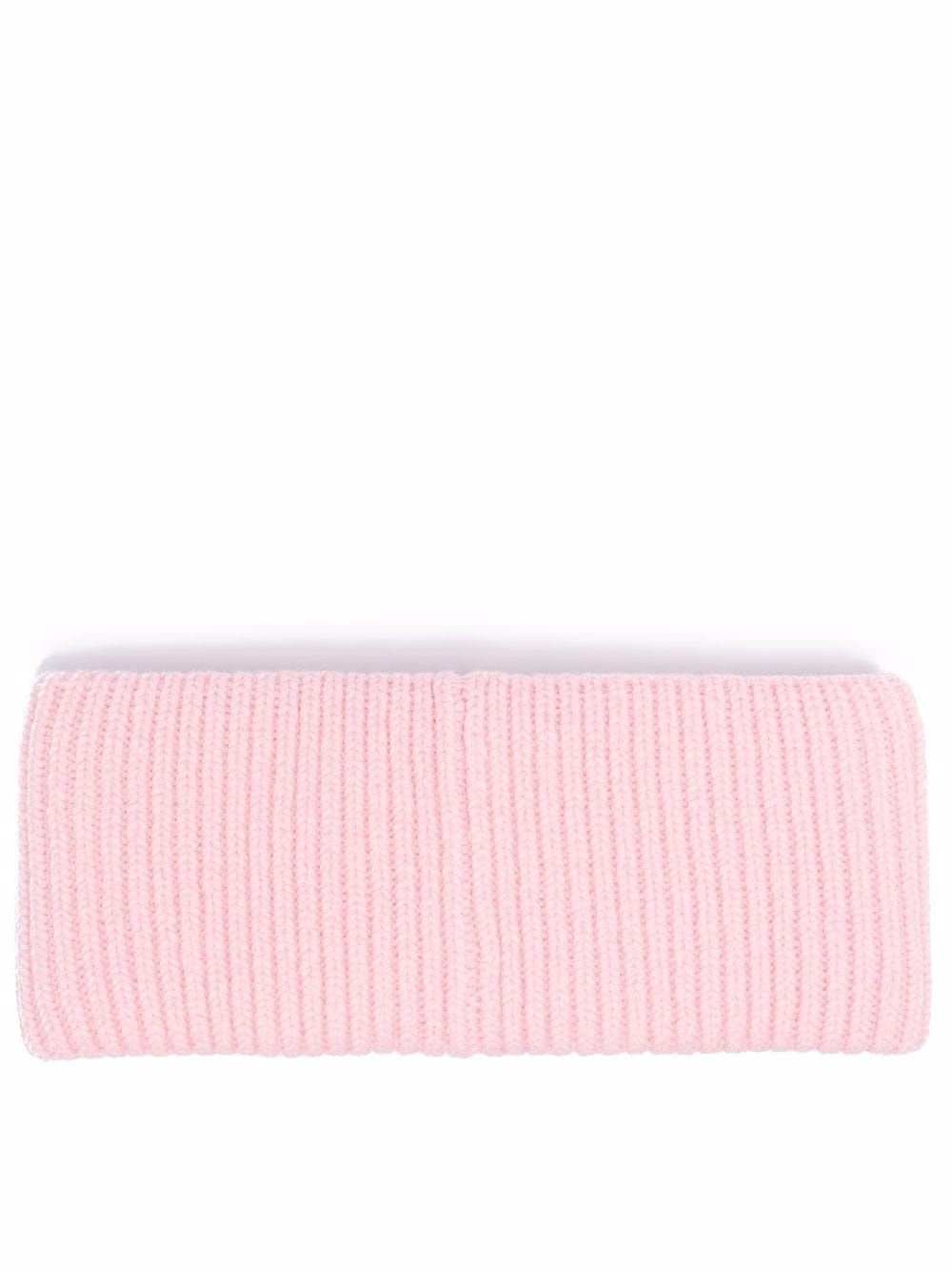 face-patch ribbed-knit headband - 2