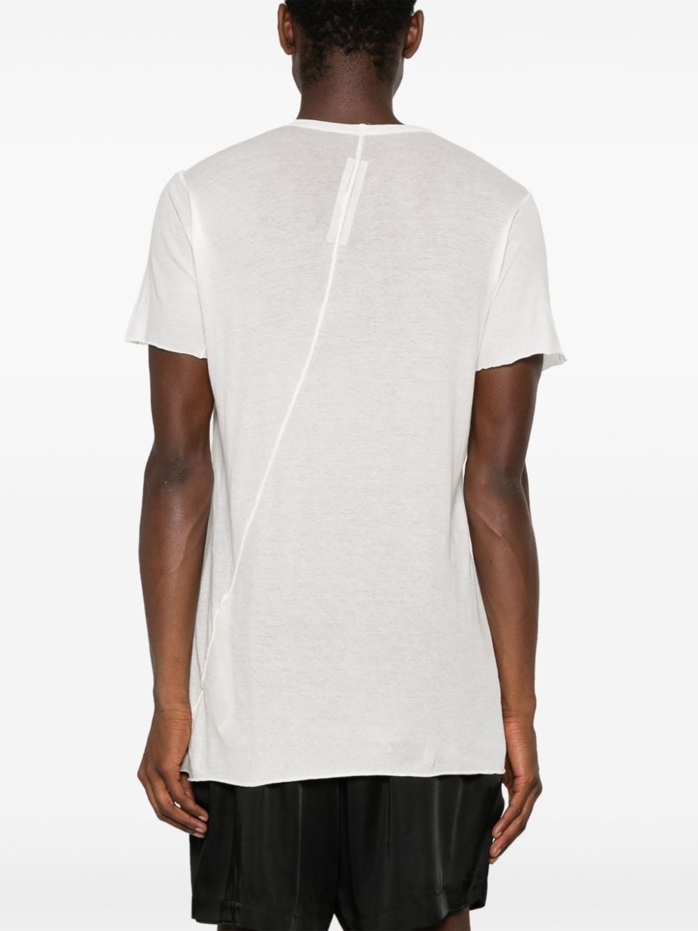 raw cut-hem cotton T-shirt - 4