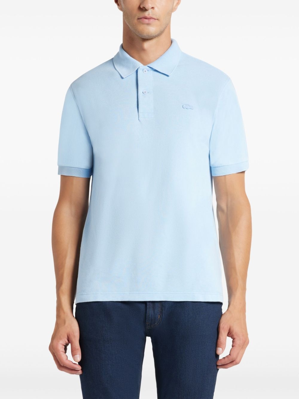 logo-appliqué cotton polo shirt - 3