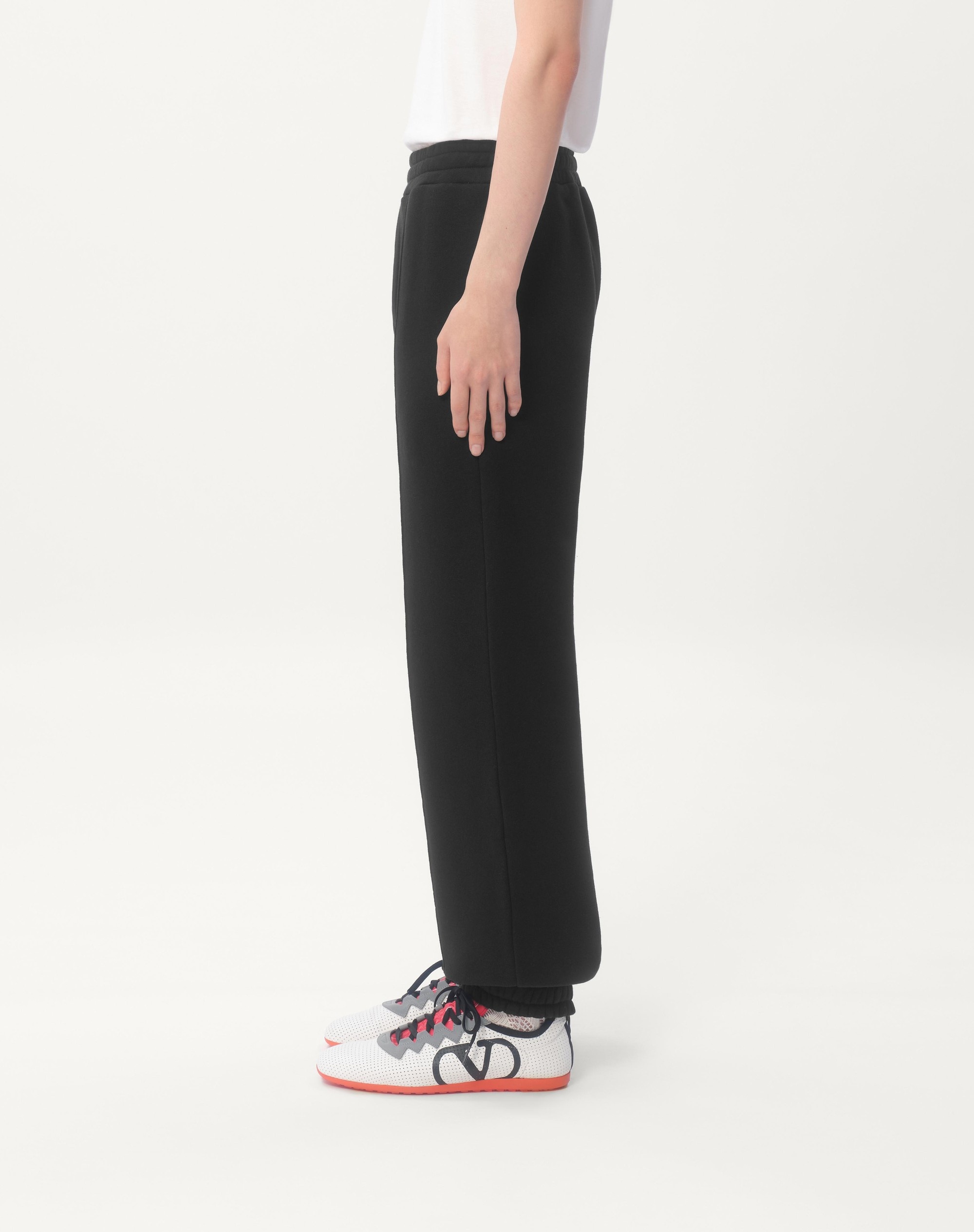 COTTON JOGGING PANTS WITH CHEZ VALENTINO PATCH - 6