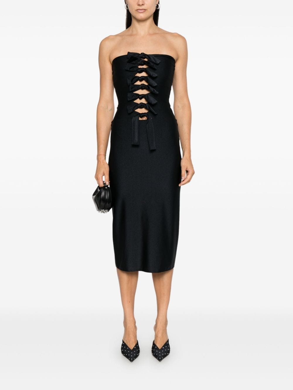 knot-detail jersey dress - 2