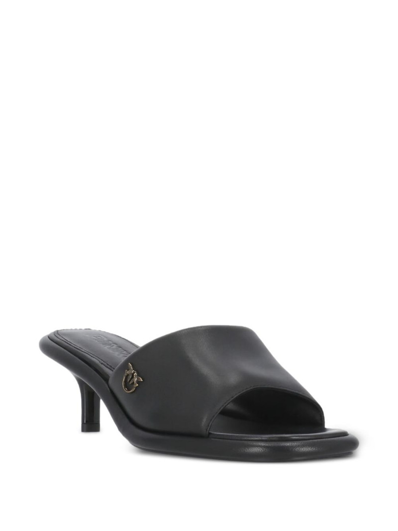 PINKO 60mm logo-plaque square-toe heeled sandals outlook