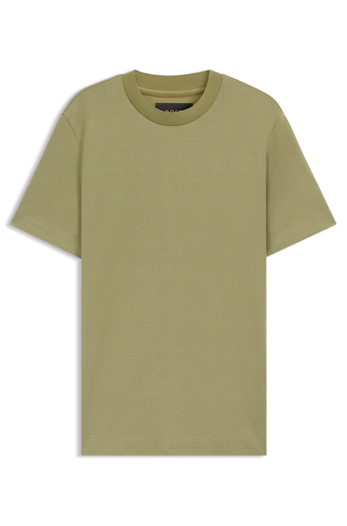 COTTON-SILK T-SHIRT WITH PRINCE OF WALES CHECK - 1