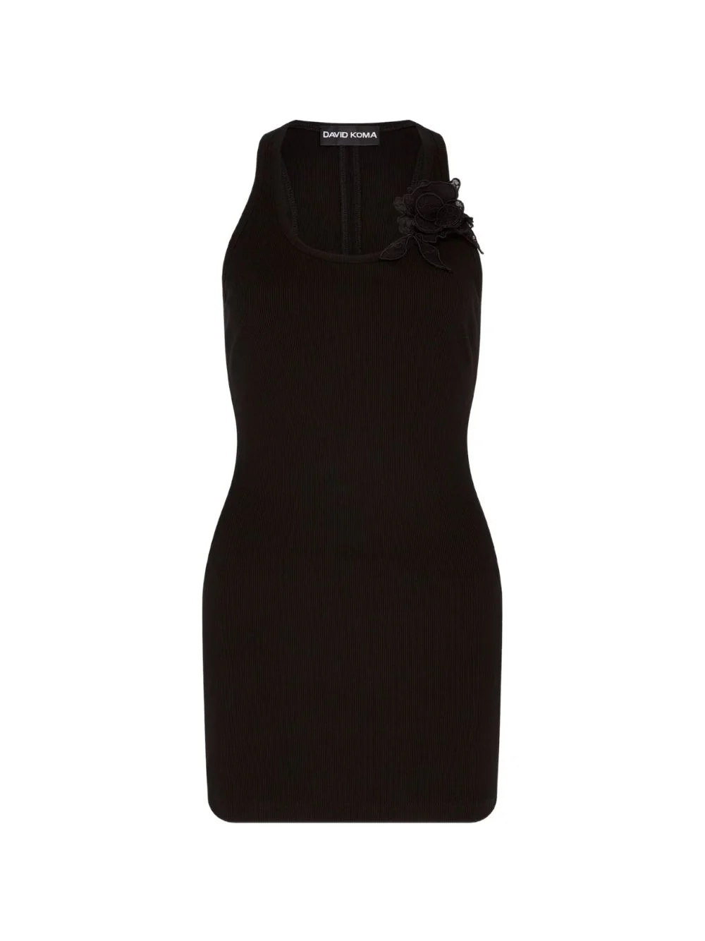 flower detail mini dress - 1