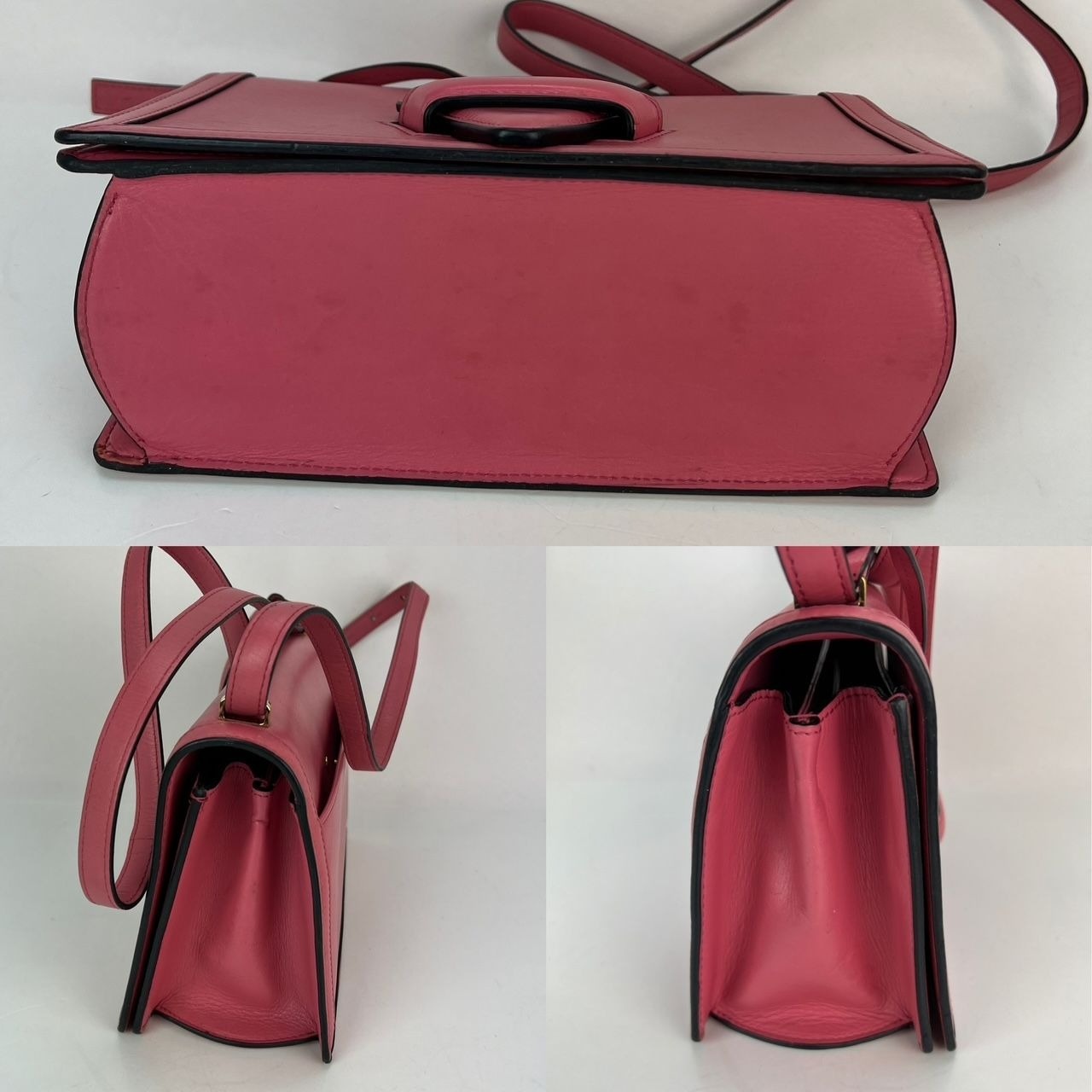 Loewe Medium Barcelona Pink Leather Shoulder Bag - 3
