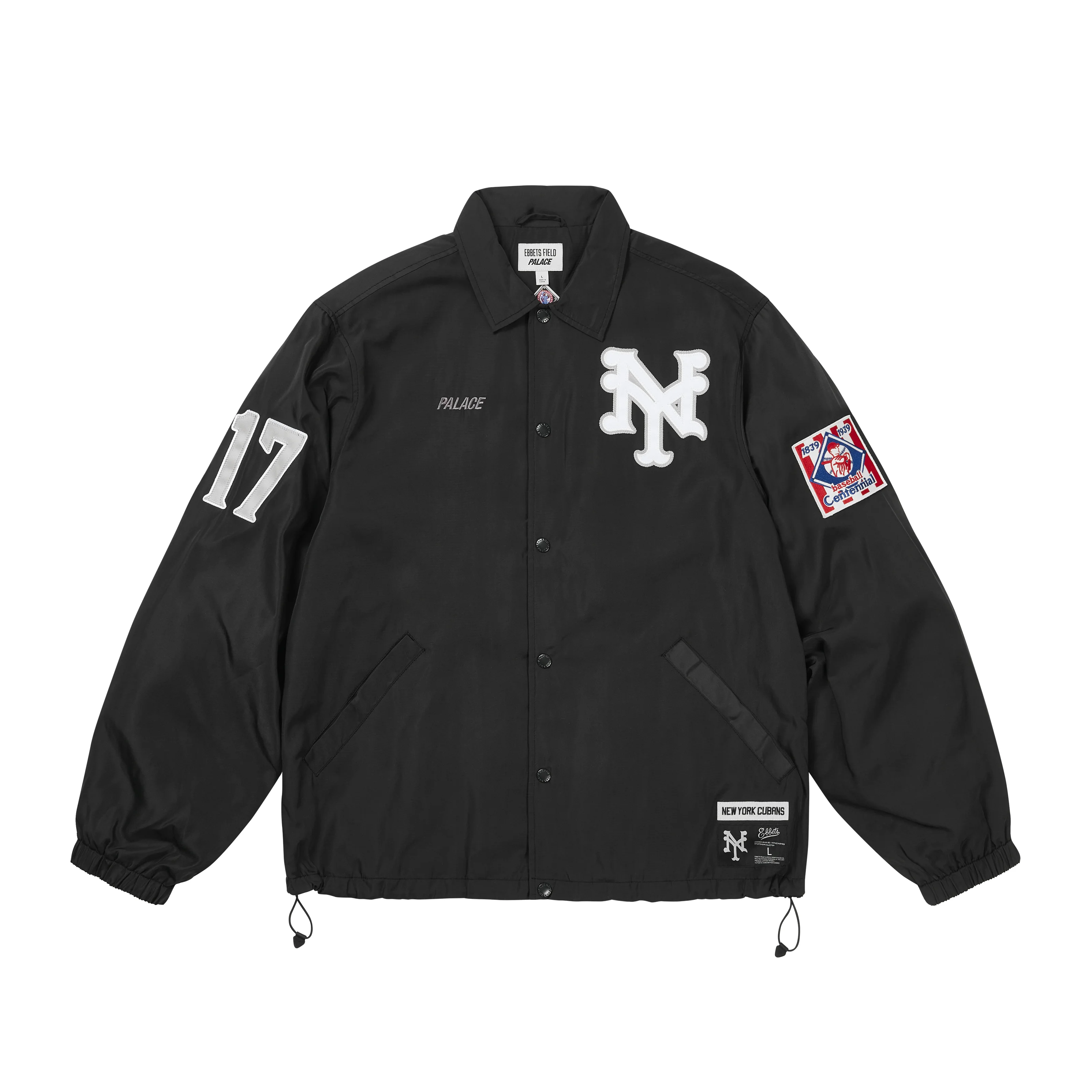 PALACE NEW YORK CUBANS COACH JACKET BLACK - 1