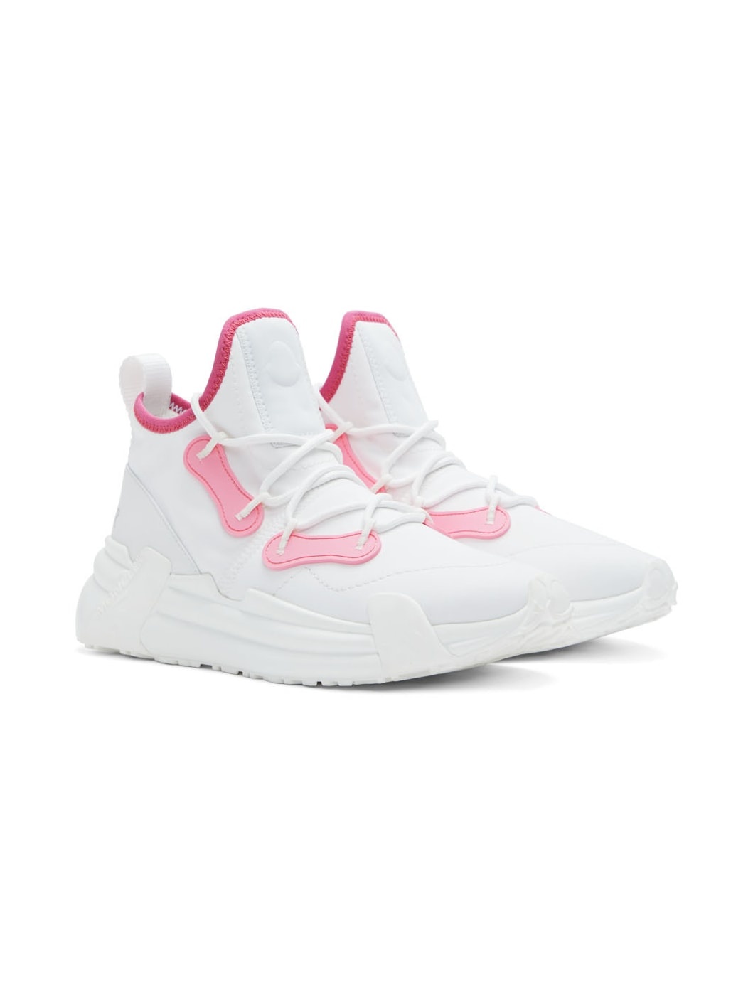 White & Pink Lunarove Sneakers - 4
